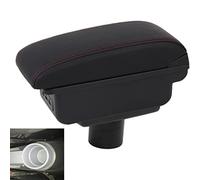 XMHL Car Armrest Box Suit Compatible With Seat Ibiza 6j Ibiza 6L, Car Center Console Armrest Box Car-Styling Decoration With Cup Holder/3 Usb With Light/Double Layer