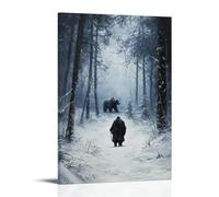 XMHMYHZJ A Bear Follows A Crusader Across The Frozen Forest, Unseen But Loyal Wall Art Mural Modern Decoration Hanging Art Poster 12x18inch(30x45cm)