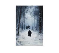 XMHMYHZJ A Bear Follows A Crusader Across The Frozen Forest, Unseen But Loyal Wall Art Mural Modern Decoration Hanging Art Poster 20x30inch(50x75cm)