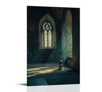 XMHMYHZJ A Child’s Prayer Echoes Inside The Chapel, Waking Dust And Light That Had Long Forgotten The Sound of Hope. Wall Art Mural Modern Decoration Hanging Art Poster 08x12inch(20x30cm)