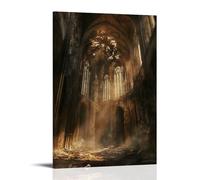 XMHMYHZJ A Choir of Invisible Voices Fills The Ruined Cathedral, Each Note Suspended between Ash And Awe. Wall Art Mural Modern Decoration Hanging Art Poster 16x24inch(40x60cm)