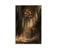XMHMYHZJ A Choir of Invisible Voices Fills The Ruined Cathedral, Each Note Suspended between Ash And Awe. Wall Art Mural Modern Decoration Hanging Art Poster 12x18inch(30x45cm)