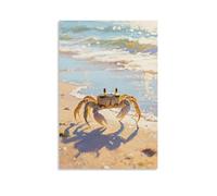 XMHMYHZJ A Crab Scuttles, Crossing The Beach Wall Art Mural Modern Decoration Hanging Art Poster 12x18inch(30x45cm)