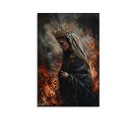 XMHMYHZJ A Crown of Silence Rests on Mary’s Head As She Walks Into A Fire That Forgets to Burn. Wall Art Mural Modern Decoration Hanging Art Poster 24x36inch(60x90cm)