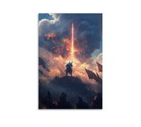 XMHMYHZJ A Fallen Knight Is Lifted by A Glowing Hand from The Clouds, As War Banners Fall Around Him. Wall Art Mural Modern Decoration Hanging Art Poster 08x12inch(20x30cm)
