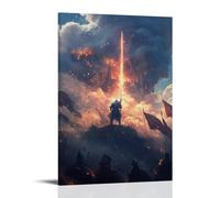 XMHMYHZJ A Fallen Knight Is Lifted by A Glowing Hand from The Clouds, As War Banners Fall Around Him. Wall Art Mural Modern Decoration Hanging Art Poster 08x12inch(20x30cm)