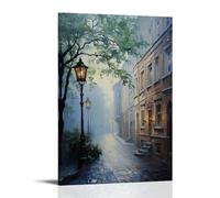 XMHMYHZJ A Foggy Morning in The City An Oil Masterpiece of Misty Streets And Soft Light Wall Art Mural Modern Decoration Hanging Art Poster 08x12inch(20x30cm)