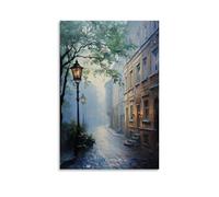 XMHMYHZJ A Foggy Morning in The City An Oil Masterpiece of Misty Streets And Soft Light Wall Art Mural Modern Decoration Hanging Art Poster 20x30inch(50x75cm)