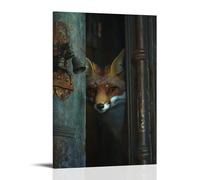 XMHMYHZJ A Fox Peeks through The Chapel Door As Bells Chime Without Hands to Pull Them. Wall Art Mural Modern Decoration Hanging Art Poster 20x30inch(50x75cm)