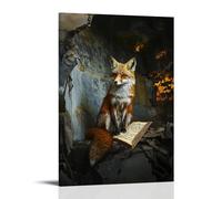 XMHMYHZJ A Fox Steals A Page From The Psalms And Hides It in Its Den Wall Art Mural Modern Decoration Hanging Art Poster 08x12inch(20x30cm)