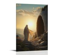 XMHMYHZJ A Gentle Wind Stirs The Veil Beside The Tomb, Revealing The Risen Lord Beneath The Waking Sun. Wall Art Mural Modern Decoration Hanging Art Poster 20x30inch(50x75cm)