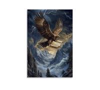 XMHMYHZJ A Great Eagle Carries The Scrolls of Revelation Across The Sky As Mountains Echo with Thunder. Wall Art Mural Modern Decoration Hanging Art Poster 08x12inch(20x30cm)
