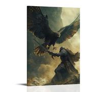 XMHMYHZJ A Hawk Screams As The Knight Falls, Then Carries His Final Prayer Skyward Wall Art Mural Modern Decoration Hanging Art Poster 12x18inch(30x45cm)
