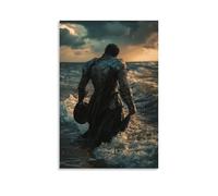 XMHMYHZJ A Knight Casts His Helmet Into The Sea And Follows The Sound of Scripture Sung by Unseen Voices. Wall Art Mural Modern Decoration Hanging Art Poster 08x12inch(20x30cm)