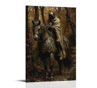 XMHMYHZJ A Knight Paints A Cross on His Horse’s Mane Before Battle Wall Art Mural Modern Decoration Hanging Art Poster 12x18inch(30x45cm)