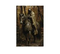 XMHMYHZJ A Knight Paints A Cross on His Horse’s Mane Before Battle Wall Art Mural Modern Decoration Hanging Art Poster 20x30inch(50x75cm)