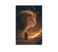 XMHMYHZJ A Lion Guides A Blind Prophet through The Valley As Stars Fall behind Them. Wall Art Mural Modern Decoration Hanging Art Poster 12x18inch(30x45cm)