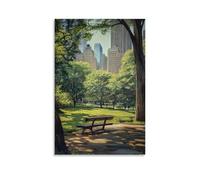 XMHMYHZJ A Quiet Morning in The Park An Oil Masterpiece of City Life And Tranquil Green Spaces Wall Art Mural Modern Decoration Hanging Art Poster 08x12inch(20x30cm)