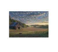 XMHMYHZJ A Rustic Farm at Dawn with Rolling Fields And A Rooster Call Wall Art Mural Modern Decoration Hanging Art Poster 16x24inch(40x60cm)