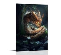 XMHMYHZJ A Spirit Dragon Curled Around The Last Standing Tree in A Silent World Wall Art Mural Modern Decoration Hanging Art Poster 16x24inch(40x60cm)