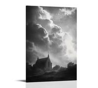 XMHMYHZJ A Thundercloud Hovers over The Town, But The Chapel Is Dry Inside-warm with Unspoken Songs. Wall Art Mural Modern Decoration Hanging Art Poster 12x18inch(30x45cm)