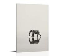 XMHMYHZJ A Tranquil Elephant Walking Across A Line of Horizon, Reduced to Its Simplest Shapes And Gestures Wall Art Mural Modern Decoration Hanging Art Poster 16x24inch(40x60cm)