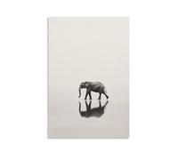 XMHMYHZJ A Tranquil Elephant Walking Across A Line of Horizon, Reduced to Its Simplest Shapes And Gestures Wall Art Mural Modern Decoration Hanging Art Poster 12x18inch(30x45cm)