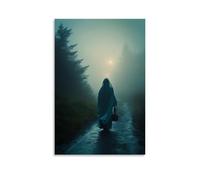 XMHMYHZJ A Wandering Boy Finds Mary in The Fog, And Follows Her Robe’s Blue Hem until Morning Finds Them Safe. Wall Art Mural Modern Decoration Hanging Art Poster 16x24inch(40x60cm)
