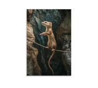 XMHMYHZJ A Weasel Balances on A Tightrope Stretched Across A Ravine, Arms Open Like A Circus Pro. Wall Art Mural Modern Decoration Hanging Art Poster 16x24inch(40x60cm)