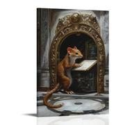 XMHMYHZJ A Weasel Banker Sealing Bonds in A Scroll-lined Vault with Marble Floors Wall Art Mural Modern Decoration Hanging Art Poster 08x12inch(20x30cm)