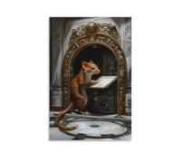 XMHMYHZJ A Weasel Banker Sealing Bonds in A Scroll-lined Vault with Marble Floors Wall Art Mural Modern Decoration Hanging Art Poster 12x18inch(30x45cm)