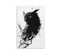 XMHMYHZJ Abstract Owl Silhouette Created by The Slow Movement of Minimalist Shapes. Wall Art Mural Modern Decoration Hanging Art Poster 16x24inch(40x60cm)