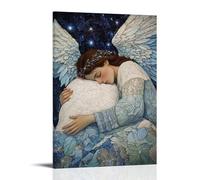 XMHMYHZJ An Angel Wraps The Sleeping Christ in A Wing Woven from Starlight And Frost. Wall Art Mural Modern Decoration Hanging Art Poster 20x30inch(50x75cm)