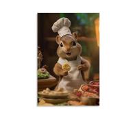 XMHMYHZJ Animal Appears to Be Eating in An Animated Display of Food Wall Art Mural Modern Decoration Hanging Art Poster 12x18inch(30x45cm)