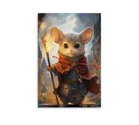 XMHMYHZJ Animal Art Featuring A Fairy Queen with An Elegant Outfit Holding Torches Wall Art Mural Modern Decoration Hanging Art Poster 12x18inch(30x45cm)