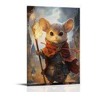 XMHMYHZJ Animal Art Featuring A Fairy Queen with An Elegant Outfit Holding Torches Wall Art Mural Modern Decoration Hanging Art Poster 20x30inch(50x75cm)
