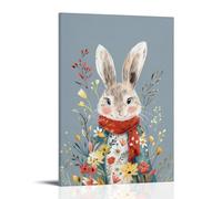 XMHMYHZJ Animal in A Sweater with Flowers And Plants, An Illustration by Frida Wall Art Mural Modern Decoration Hanging Art Poster 08x12inch(20x30cm)