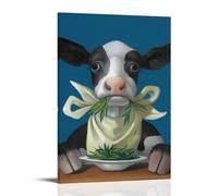 XMHMYHZJ Animal Looking at Camera While Wearing White Bandana Eating Wall Art Mural Modern Decoration Hanging Art Poster 24x36inch(60x90cm)