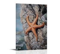 XMHMYHZJ Animal Oil Painting- A Starfish Participating in A Rock Climbing Event, Suction Cups Gripping. Wall Art Mural Modern Decoration Hanging Art Poster 08x12inch(20x30cm)