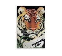 XMHMYHZJ Animal Paintings of Tigers by The Artist with A Black Background Wall Art Mural Modern Decoration Hanging Art Poster 24x36inch(60x90cm)
