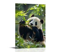 XMHMYHZJ Animal Poster Featuring A Panda Eating Bamboo through Tree Branches Wall Art Mural Modern Decoration Hanging Art Poster 16x24inch(40x60cm)