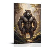 XMHMYHZJ Animal Poster, Illustration, Character Art, Fantasy Painting, Monster, Monster Wall Art Mural Modern Decoration Hanging Art Poster 24x36inch(60x90cm)