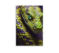 XMHMYHZJ Animal Poster, Spotted Cobra Looking Straight Ahead Wall Art Mural Modern Decoration Hanging Art Poster 24x36inch(60x90cm)