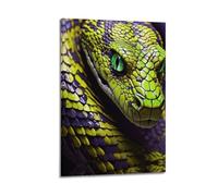 XMHMYHZJ Animal Poster, Spotted Cobra Looking Straight Ahead Wall Art Mural Modern Decoration Hanging Art Poster 08x12inch(20x30cm)