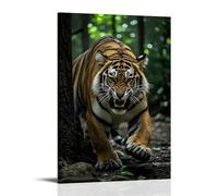 XMHMYHZJ Animal Poster Tiger in Its Natural Habitat on The Forest Floor Wall Art Mural Modern Decoration Hanging Art Poster 12x18inch(30x45cm)