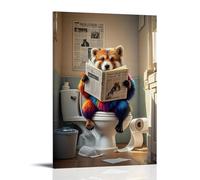 XMHMYHZJ Animal Poster with A Picture of An Orange Furry Dog Reading The Paper Wall Art Mural Modern Decoration Hanging Art Poster 16x24inch(40x60cm)