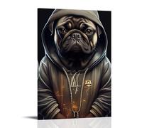 XMHMYHZJ Animal Posters Featuring A Pug That Looks Like Star Trek Fighter Wall Art Mural Modern Decoration Hanging Art Poster 08x12inch(20x30cm)