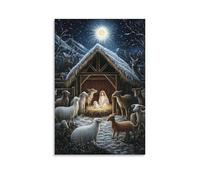 XMHMYHZJ Animals Gather Quietly Around The Manger, Each One Holding Its Breath As The World Begins Again Wall Art Mural Modern Decoration Hanging Art Poster 12x18inch(30x45cm)
