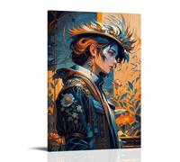 XMHMYHZJ Art Poster A Strange Woman in A Flowery Outfit Wall Art Mural Modern Decoration Hanging Art Poster 12x18inch(30x45cm)