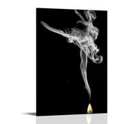 XMHMYHZJ Art Poster Featuring A Yellow Lighter Burning in The Dark Wall Art Mural Modern Decoration Hanging Art Poster 24x36inch(60x90cm)